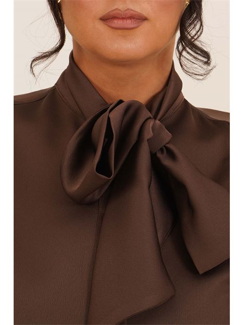 Camicia in georgette Dramee | 26126CACAO
