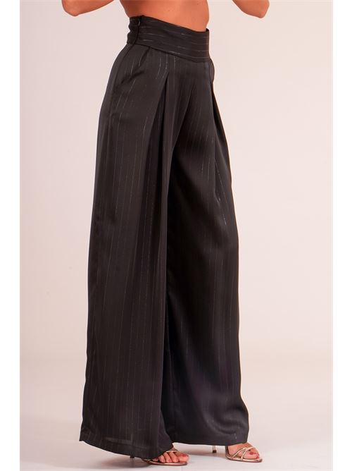 Pantalone palazzo con pinces Dramee | 26203NERO