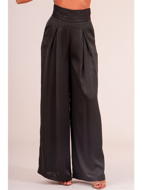 Pantalone palazzo con pinces Dramee | 26203NERO