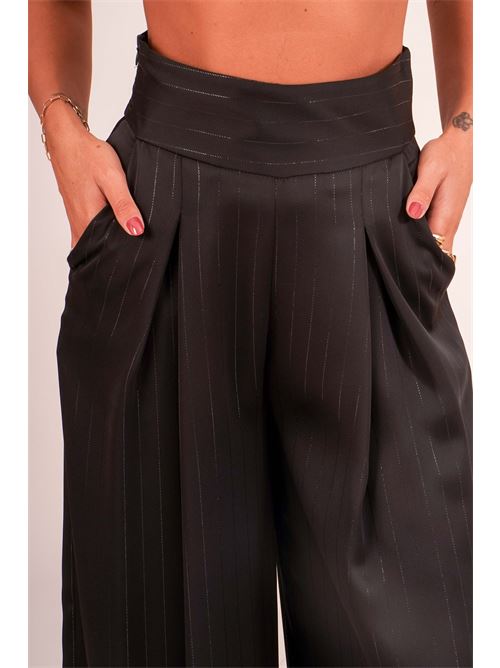 Pantalone palazzo con pinces Dramee | 26203NERO