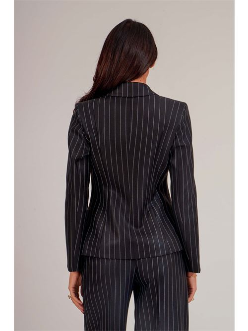 Giacca gessata Dramee | 26500BNERO