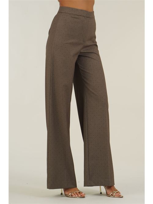 Tailleur doppio petto con strass Dramee | DRFW26902TORTORA