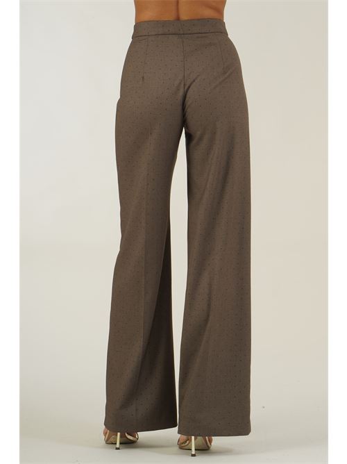 Tailleur doppio petto con strass Dramee | DRFW26902TORTORA