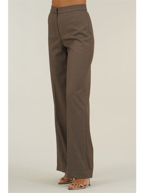 Tailleur doppio petto con strass Dramee | DRFW26902TORTORA