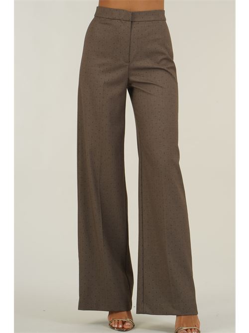Tailleur doppio petto con strass Dramee | DRFW26902TORTORA