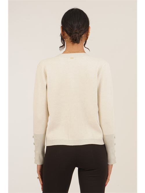 Cardigan in viscosa Griffai | 6934NATURALE