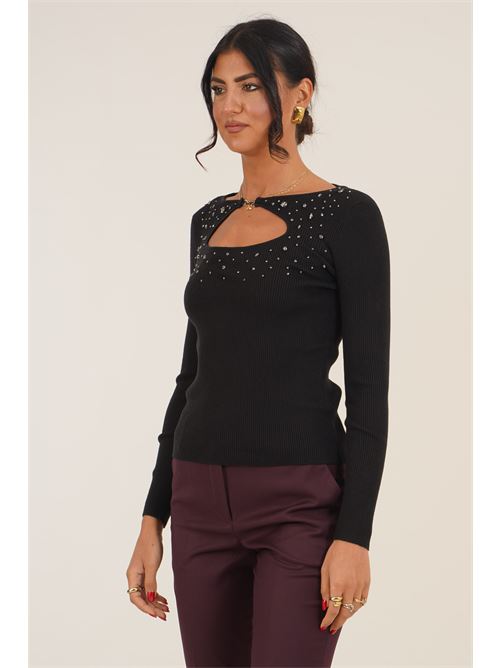 Maglia a costine Griffai | 6957NERO