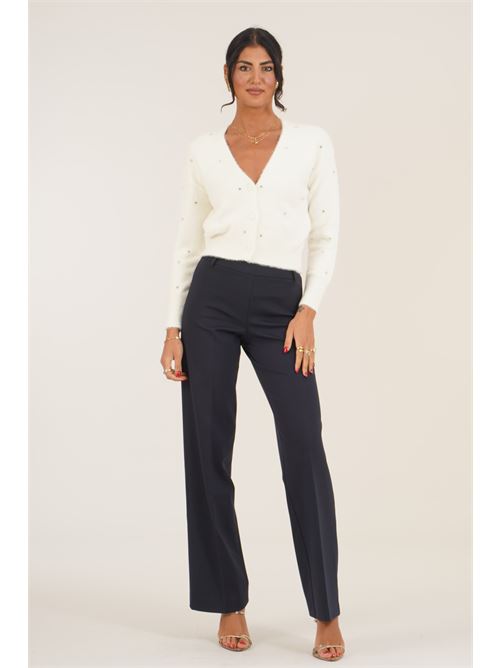 Cardigan con strass Griffai | 6979PANNA