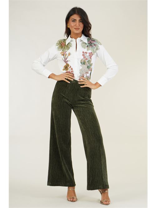 Camicia elastica con ricamo LAFTY.LIE | 27Q203BIANCO
