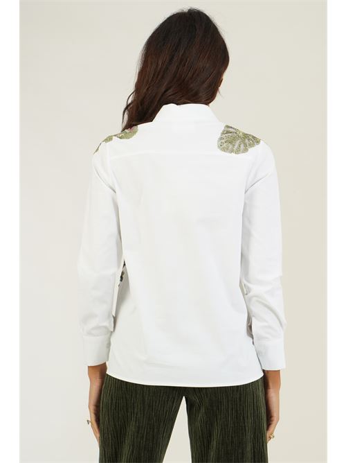 Camicia elastica con ricamo LAFTY.LIE | 27Q203BIANCO