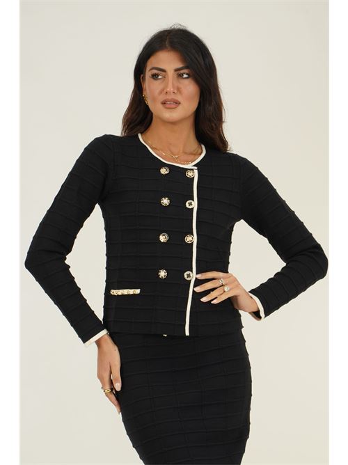 Cardigan in viscosa elastica LAFTY.LIE | 34V129NERO