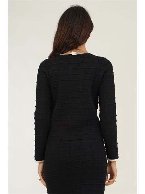 Cardigan in viscosa elastica LAFTY.LIE | 34V129NERO
