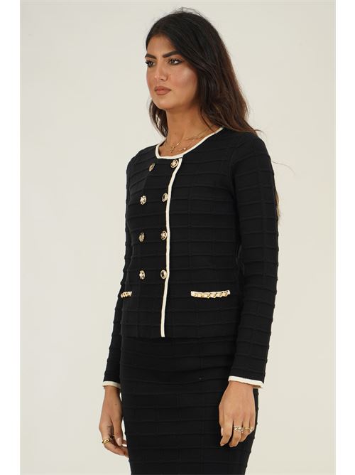 Cardigan in viscosa elastica LAFTY.LIE | 34V129NERO