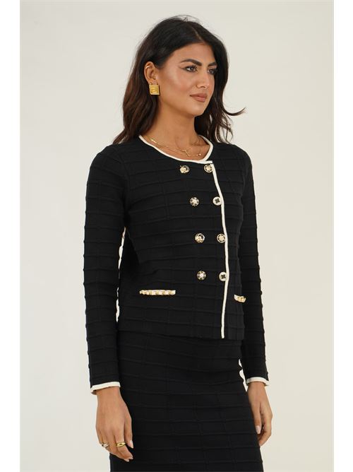 Cardigan in viscosa elastica LAFTY.LIE | 34V129NERO