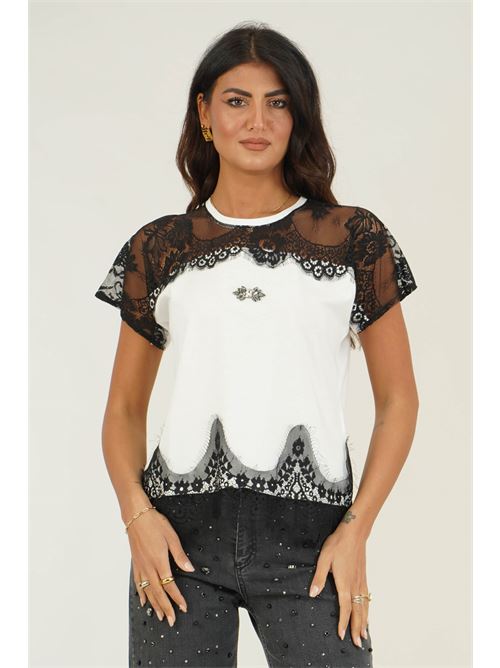 Maglia con pizzo LAFTY.LIE | 51H704BIANCO