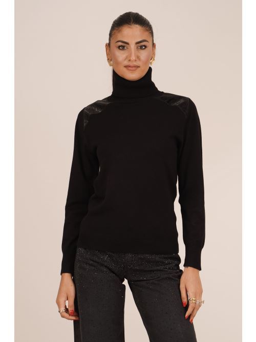 Maglia dolcevita LANACAPRINA | LC6029NERO
