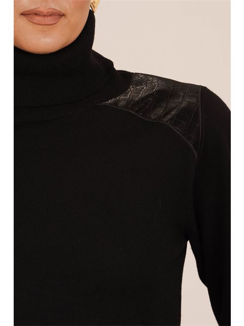 Maglia dolcevita LANACAPRINA | LC6029NERO