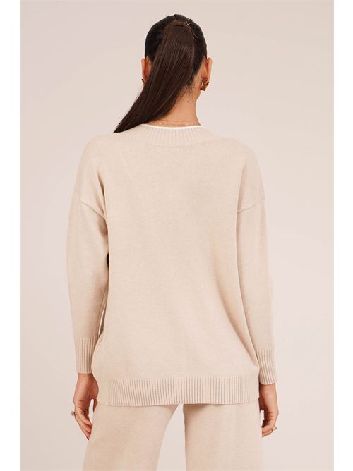 Maglia in viscosa LANACAPRINA | LC605BEIGE