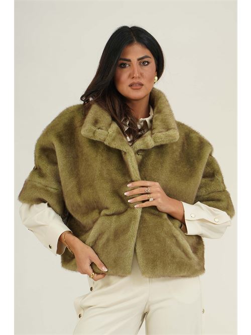 Giubbino in pelliccia sintetica LANACAPRINA | LC6110MILITARE