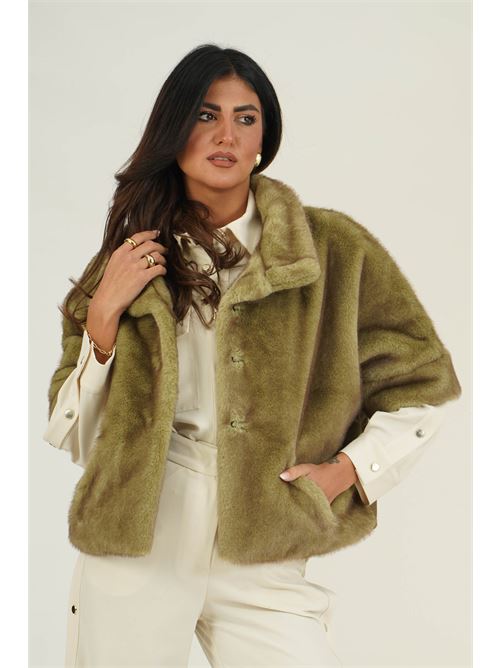 Giubbino in pelliccia sintetica LANACAPRINA | LC6110MILITARE