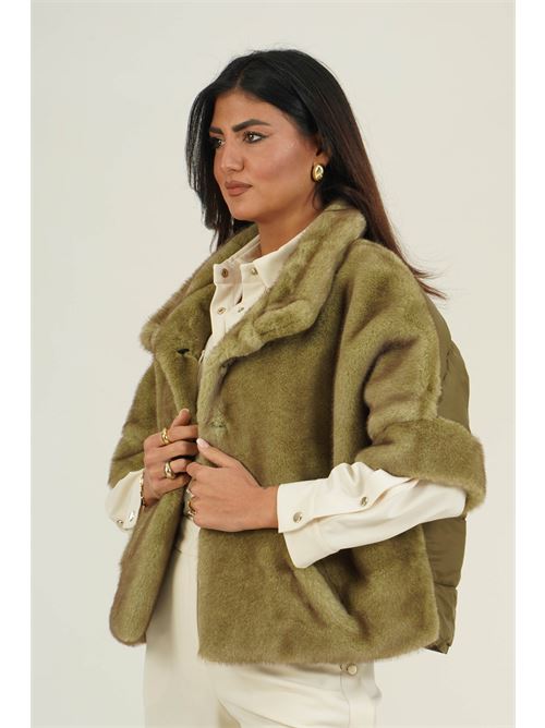 Giubbino in pelliccia sintetica LANACAPRINA | LC6110MILITARE
