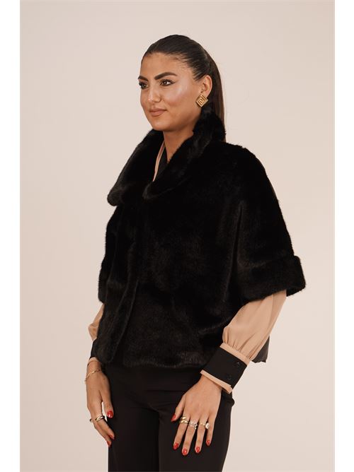 Giubbino in pelliccia sintetica LANACAPRINA | LC6110NERO