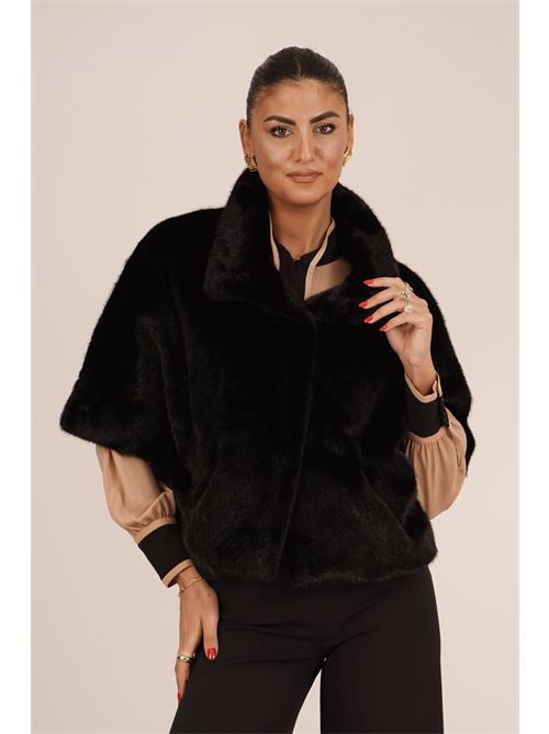 Giubbino in pelliccia sintetica LANACAPRINA | LC6110NERO