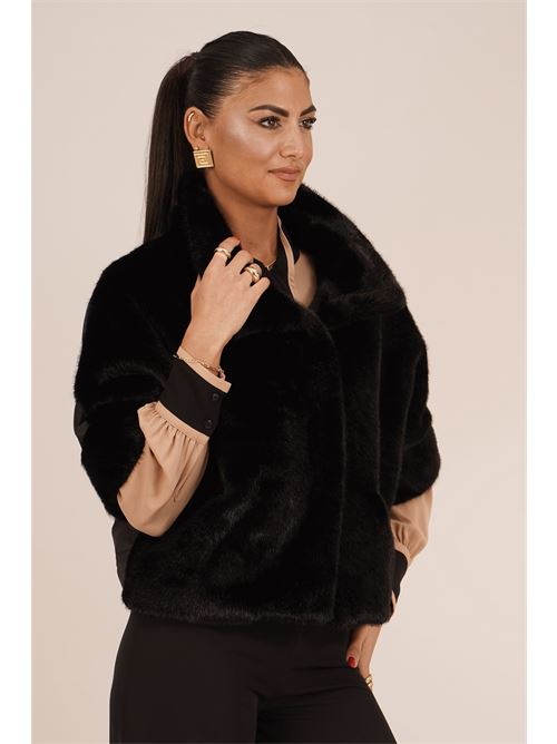 Giubbino in pelliccia sintetica LANACAPRINA | LC6110NERO