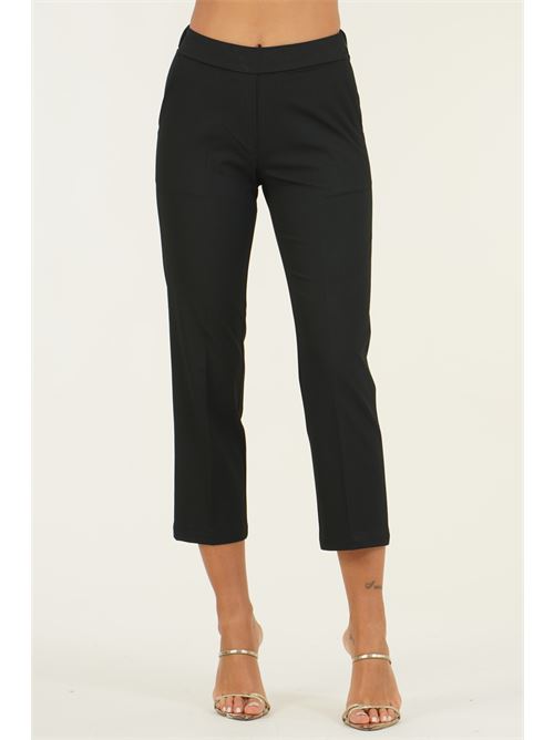 Pantalone in cady elastico LANACAPRINA | LC6231NERO