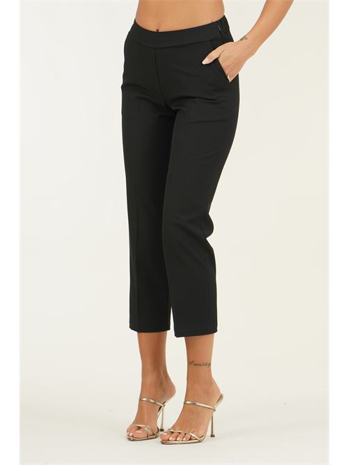 Pantalone in cady elastico LANACAPRINA | LC6231NERO
