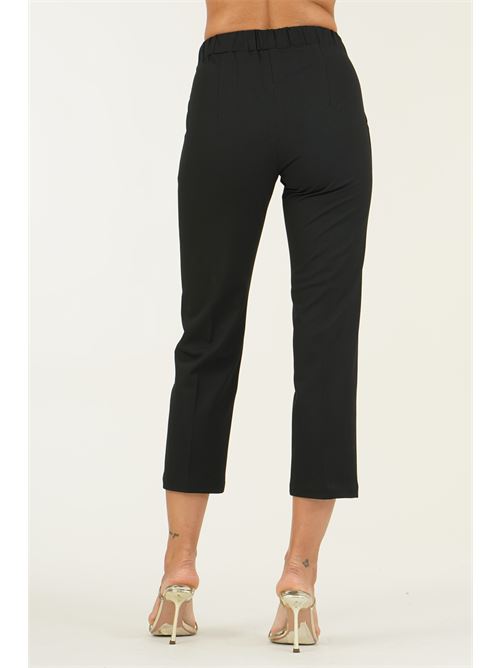 Pantalone in cady elastico LANACAPRINA | LC6231NERO