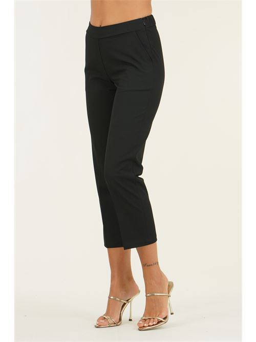 Pantalone in cady elastico LANACAPRINA | LC6231NERO