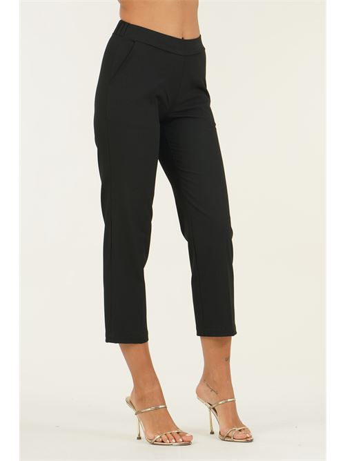 Pantalone in cady elastico LANACAPRINA | LC6231NERO