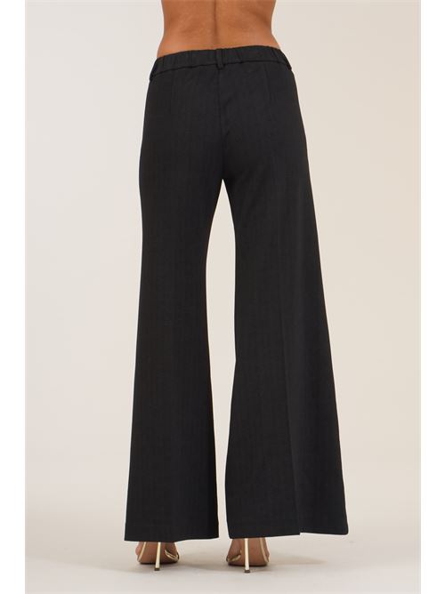 Pantalone palazzo antracite LANACAPRINA | LC6242ANTRACI