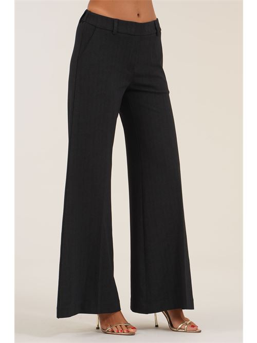 Pantalone palazzo antracite LANACAPRINA | LC6242ANTRACI