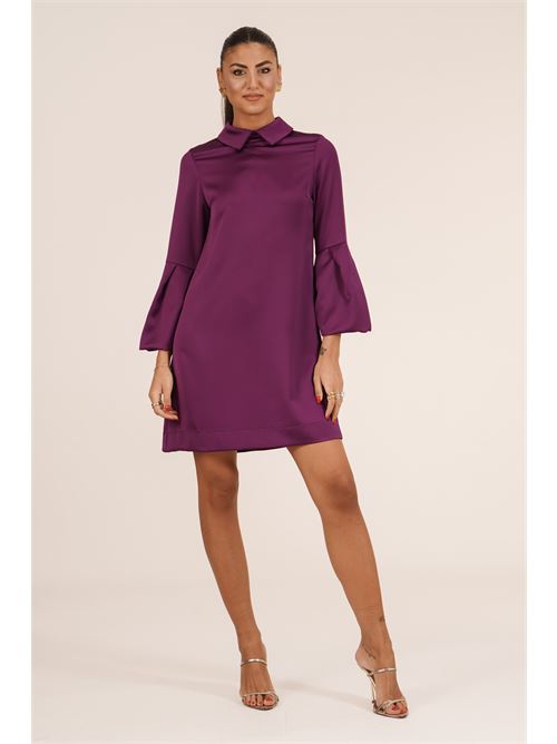 Abito in raso Maesta | A000463VIOLA