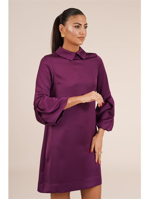 Abito in raso Maesta | A000463VIOLA