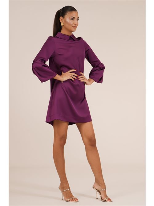 Abito in raso Maesta | A000463VIOLA