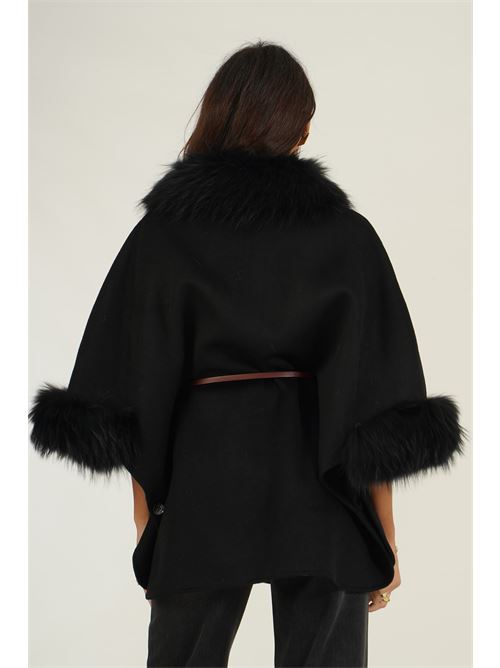 Mantella in misto lana Nitia | 033NERO