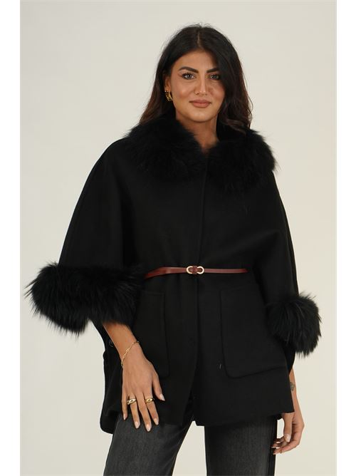 Mantella in misto lana Nitia | 033NERO