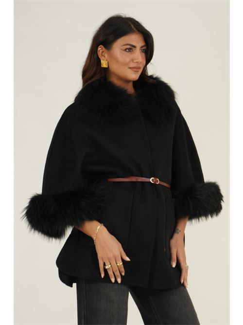 Mantella in misto lana Nitia | 033NERO