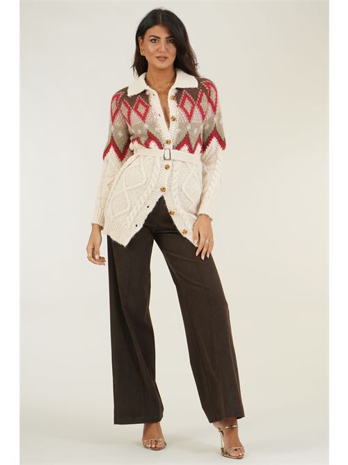 Cardigan con cintura Z.O.E. | 31B804BURRO
