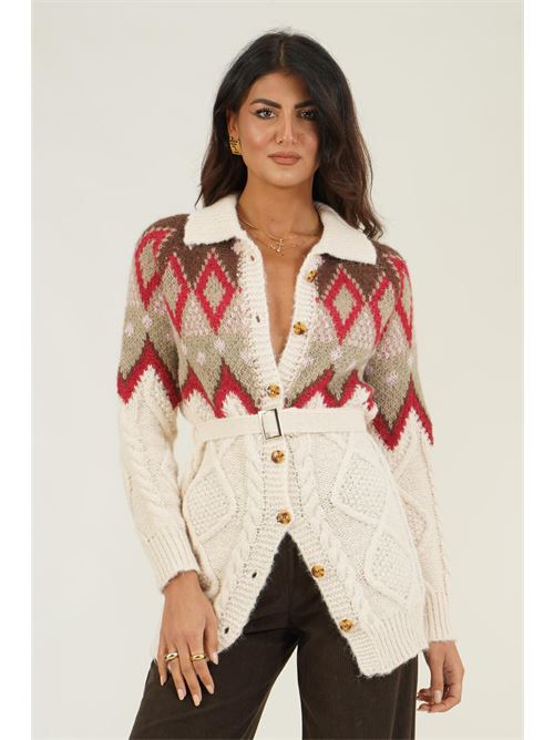 Cardigan con cintura Z.O.E. | 31B804BURRO