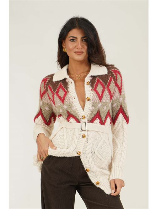 Cardigan con cintura Z.O.E. | 31B804BURRO