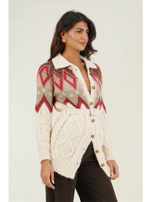 Cardigan con cintura Z.O.E. | 31B804BURRO