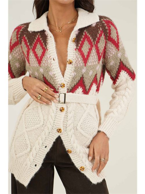 Cardigan con cintura Z.O.E. | 31B804BURRO