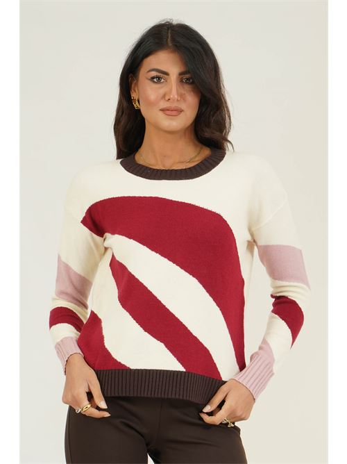 Maglia in misto viscosa Z.O.E. | 38A127BURRO/BORDO