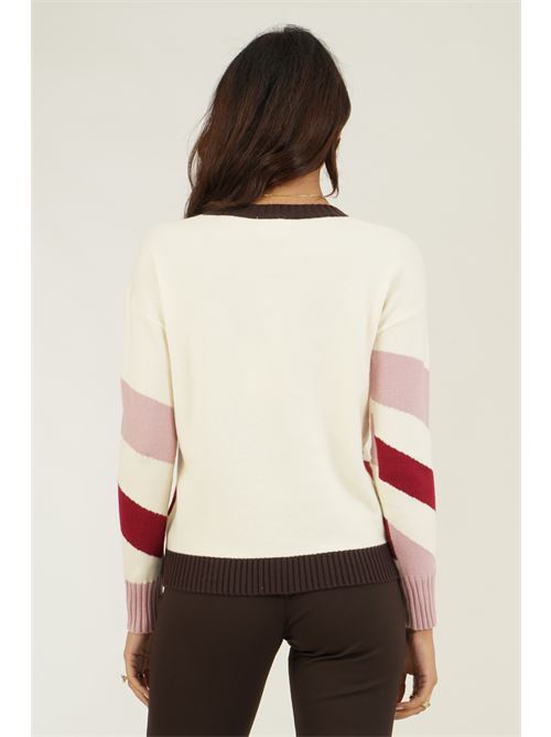 Maglia in misto viscosa Z.O.E. | 38A127BURRO/BORDO
