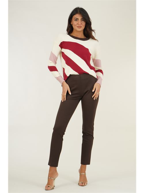 Maglia in misto viscosa Z.O.E. | 38A127BURRO/BORDO