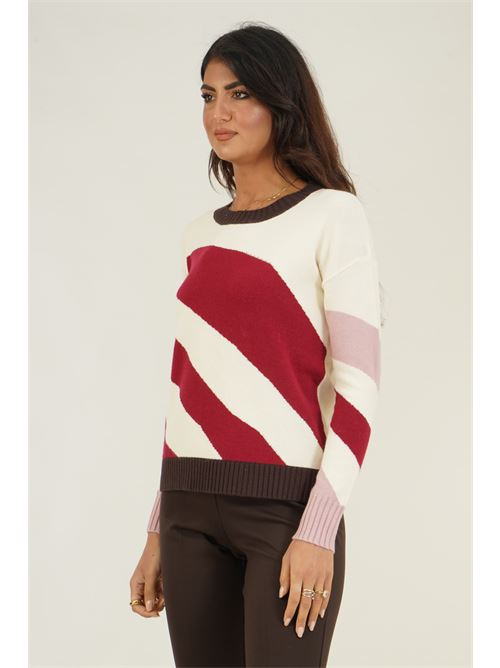 Maglia in misto viscosa Z.O.E. | 38A127BURRO/BORDO